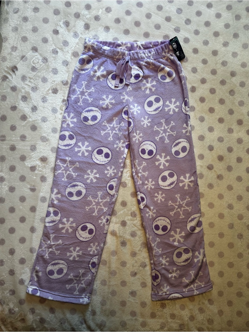 NWT Disney Purple Jack Skellington Fleece Pajama Pants Juniors M